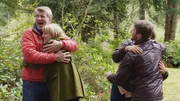 Pete Nelson and the treehouse clients during the reveal.