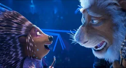 L-R: Ash (Scarlett Johansson) and Clay Calloway (Bono)