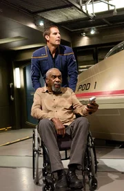 Dr. Emory Erickson (Bill Cobbs), Captain Jonathan Archer (Scott Bakula).