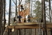During the built of the Magical Modern Treehouse.