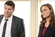 Seeley Booth (David Boreanaz, l.); Temperance Brennan (Emily Deschanel, r.)