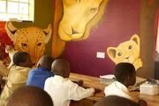 Kinder beim Projekt "Lion Encounter".