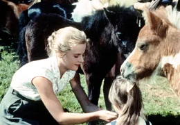 Dalli (Heidi Br&uuml;hl) bem&uuml;ht sich um die kleinen G&auml;ste des Immenhofs.