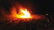 Osterfeuer in Stoob Burgenland.