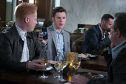 L-R: Mitchell Pritchett (Jesse Tyler Ferguson), Luke Dunphy (Nolan Gould) and Cameron Tucker (Eric Stonestreet)