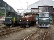 3 Gotthardloks im Depot Erstfeld.