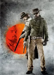 Dr. King Schultz (Christoph Waltz, m.), Django (Jamie Foxx, r.).