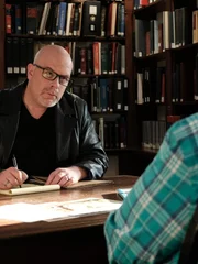 Dave Schrader meets with Barnstable historian, Paul Bunnell, to see if any peculiar deaths occurred around the Barnstable House in Cape Cod, MA, as seen on Travel Channel's The Holzer Files.