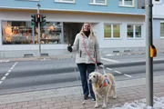 Mandy stößt häufig auf Barrieren: fehlende Blindenampeln, blockierte Leitlinien oder das Verbot, ihren Blindenhund in Supermärkte mitzunehmen. Mandy stößt häufig auf Barrieren: fehlende Blindenampeln, blockierte Leitlinien oder das Verbot, ihren Blindenhund in Supermärkte mitzunehmen.
