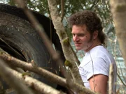 Gabe Brown looking happy during fender job.