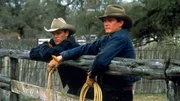 John Grady Cole (Matt Damon, l.) und sein Freund Lacey Rawlins (Henry Thomas, r.) finden auf einer Farm in Mexiko Arbeit.