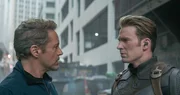 L-R: Tony Stark / Iron Man (Robert Downey jr.), Steve Rogers / Captain America (Chris Evans).