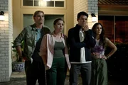 APPLES NEVER FALL -- "Joy" Episode 107 -- Pictured: (l-r) Conor Merrigan-Turner as Logan, Essie Randles as Brooke, Jake Lacy as Troy, Alison Brie as Amy. APPLES NEVER FALL -- "Joy" Episode 107 -- Pictured: (l-r) Conor Merrigan-Turner as Logan, Essie Randles as Brooke, Jake Lacy as Troy, Alison Brie as Amy.