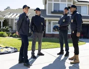 (v.l.n.r.) Jessica Knight (Katrina Law); Alden Parker (Gary Cole); Timothy McGee (Sean Murray); Nick Torres (Wilmer Valderrama) (v.l.n.r.) Jessica Knight (Katrina Law); Alden Parker (Gary Cole); Timothy McGee (Sean Murray); Nick Torres (Wilmer Valderrama)