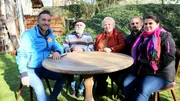v.l. Mauro Corradino, Wolfgang Rihm (70), Jaenette Rihm (62), Matthias Rihm (37), Nicole Beese (36)