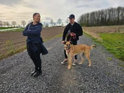 Trainerin Ellen Marques, Tom und Sch&auml;ferhund-Mix "Jay".  +++