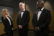 (v.l.n.r.) Madeline Wuntch (Kyra Sedgwick); John Kelly (Phil Reeves); Captain Ray Holt (Andr&eacute; Braugher)