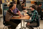 W&auml;hrend Priya Leonards Leben ver&auml;ndert, treibt Howard (Simon Helberg, r.) seine Freunde Raj (Kunal Nayyar, l.) und Sheldon (Jim Parsons, M.) fast in den Wahnsinn ...