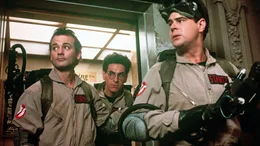Bill Murray, li. (Dr. Peter Venkman), Harold Ramis (Dr. Egon Spengler), Dan Ackroyd, re. (Dr. Raymond Stantz); Bill Murray, li. (Dr. Peter Venkman), Harold Ramis (Dr. Egon Spengler), Dan Ackroyd, re. (Dr. Raymond Stantz)