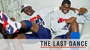 Michael Jordan (l.) und Earvin "Magic" Johnson Jr. (l.)