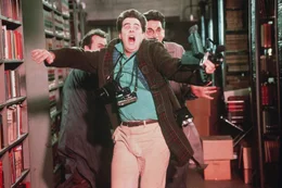Dr. Peter Venkman (Bill Murray, l.), Dr. Raymond Stantz (Dan Aykroyd, M.) und Dr. Egon Spengler (Harold Ramis) erleben eine unangenehme &Uuml;berraschung...