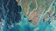 Diese Luftaufnahme der Sundarbans Mangrovenw&auml;lder in Bangladesh lieferte der Erdbeobachtungsatellit Sentinel-2A der ESA.
