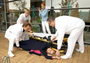 Klinikleiterin Sarah Marquardt (Alexa Maria Surholt, liegend) ist vor den Augen von Pia Heilmann (Hendrikje Fitz, mi.) kollabiert. Dr. Martin Stein (Bernhard Bettermann, vo. li.), Hans-Peter Brenner (Michael Trischan, re.) und ein weiterer Pfleger (Komparse (hi. re.) sind sofort zur Stelle. Klinikleiterin Sarah Marquardt (Alexa Maria Surholt, liegend) ist vor den Augen von Pia Heilmann (Hendrikje Fitz, mi.) kollabiert. Dr. Martin Stein (Bernhard Bettermann, vo. li.), Hans-Peter Brenner (Michael Trischan, re.) und ein weiterer Pfleger (Komparse (hi. re.) sind sofort zur Stelle.