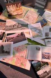 Collage alter und neuer St&auml;dtebau-Visionen f&uuml;r Leipzig