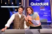 Die Kandidat:innen des Teams "Traumpaar": Der Schauspieler Fritz Karl (l.) und die Schauspielerin Elena Uhlig (r.).