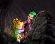 Bibi (l.) und Schubia (r.) haben es geschafft, den Diamanten noch vor Marita und Florian zu finden. Doch sie wissen noch nicht, dass sie den echten Stein in den H&auml;nden halten.