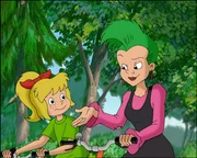 Bibi und Schubia haben das R&auml;tsel von Karla Kolumna gel&ouml;st und sind nun auf dem Weg in die Echoh&ouml;hlen um dort die Kopie des Diamanten zu suchen.