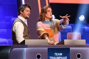 Die Kandidat:innen des Teams "Traumpaar": Der Schauspieler Fritz Karl (l.) und die Schauspielerin Elena Uhlig (r.).
