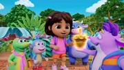 v.li.: Isa, Boots, Dora, Benny, Tico