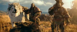 L - R: Durotan (Toby Kebbell), Orgrim (Robert Kazinsky)