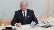 Michail Gorbatschow bei einer Fernsehansprache 1986
