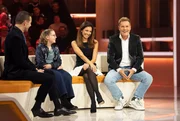 v.li.: Kai Pflaume, Ameli (11), Corina und Dieter Bohlen.