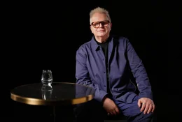 S&auml;nger Herbert Gr&ouml;nemeyer bei Studioaufnahmen in Berlin.