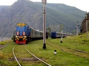 Der t&auml;gliche Personenzug von Irkutsk nach Port Bajkal.