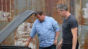 Mike Brewer and Ant Anstead inspect Ranchero engine. Mike Brewer and Ant Anstead inspect Ranchero engine.