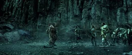 (v.l.n.r.)  Durotan (Toby Kebbell); Anduin Lothar (Travis Fimmel); Garona (Paula Patton);  Llane Wrynn (Dominic Cooper)