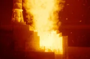 Explosion des Reaktorkerns in Block 4 des Kernkraftwerks Tschernobyl