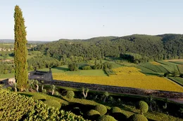 Blick von Marqueyssac auf die Landschaft des P&eacute;rigord.