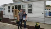 Tiny homebuyers, Brian and Elisa are looking for a tiny home that's perfect for their family. This Cape Cod model may be just the one, as seen on Tiny House Hunters.