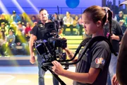 Kamerakind Romy liefert spektakul&auml;re Aufnahmen aus dem "1, 2 oder 3"-Studio.