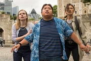 (v.l.n.r.) Betty Brant (Angourie Rice); Ned Leeds (Jacob Batalon); MJ (Zendaya)