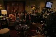 Bei den Dreharbeiten zu "How I Met Your Mother" ....