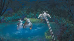 Eigentlich wollten die New Yorker Zootiere Melman (r.), Gloria (l.), Alex und Marty nur wieder nach Hause zur&uuml;ckkehren. Doch sie landen in Afrika und treffen dort erstmals auf Vertreter ihrer eigenen Art ...