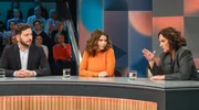 Zu Gast bei Louis Klamroth: v.l.n.r. Felix Banaszak (Bündnis 90/Die Grünen, Parteivorsitzender), Özge Inan (Journalistin und Autorin) und Jana Hensel (Buchautorin und ZEIT-Journalistin). Zu Gast bei Louis Klamroth: v.l.n.r. Felix Banaszak (Bündnis 90/Die Grünen, Parteivorsitzender), Özge Inan (Journalistin und Autorin) und Jana Hensel (Buchautorin und ZEIT-Journalistin).
