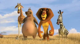 Zebra Marty, Nilpferd Gloria, L&ouml;we Alex und Zebra Marty sind in Afrika gelandet