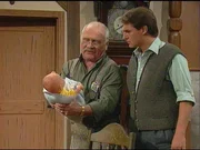 L-R: Zacharias Dullinger (Peter Steiner), Theo, sein Neffe (Winfried Frey)